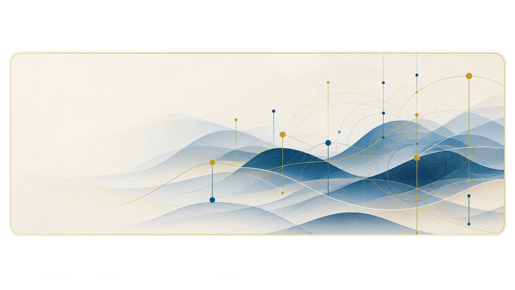 Abstract knowledge landscape of waves, lines and nodes